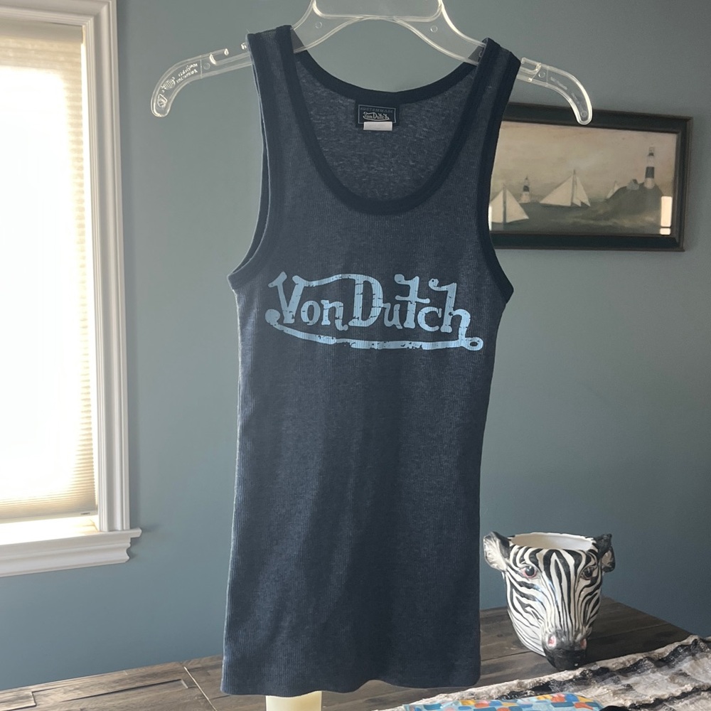 Von Dutch Ringer Ribbed Tank - Picture 9 of 16